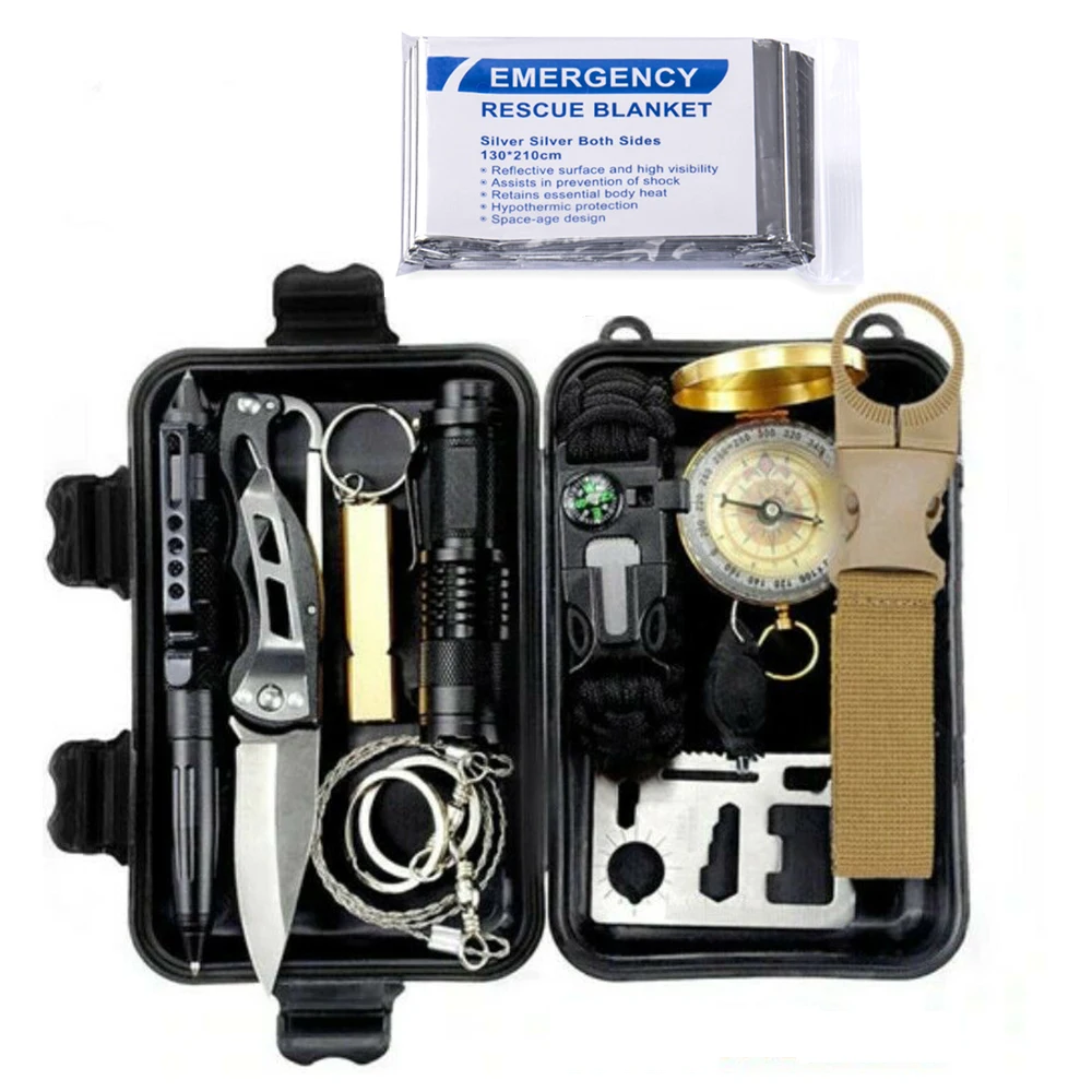 Мини комплект для выживания военного Открытый Переносной Кемпинг ИНСТРУМЕНТЫ