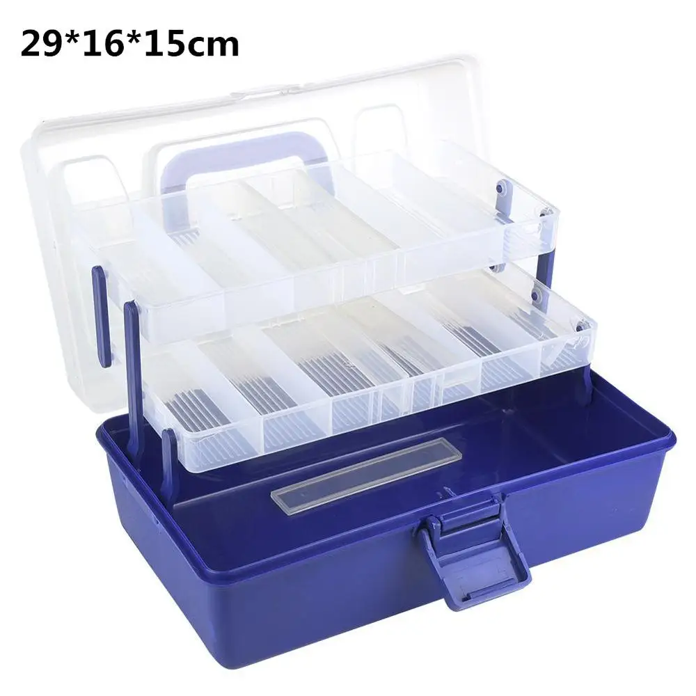 Double-side Fishing Tackle Box Wood Shrimp Tools Case Fishing Bait Lure Storage Case Multiple Compartment Large Fishing Tool box - Цвет: 29x16x15cm