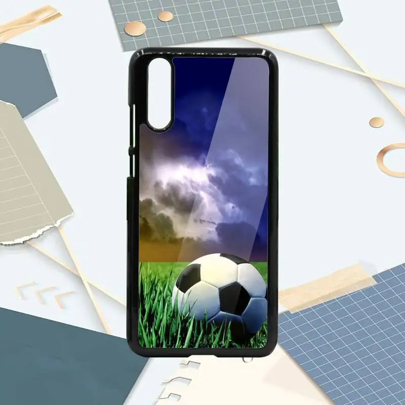 

Football Soccer ball fire Phone Case PC For Samsung galaxy S note 8 9 20 10 e lite2019 plus pro ultra