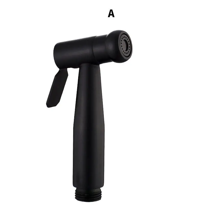 

Chaowalmai Bathroom Black Bidet Vertical Toilet Stainless Steel Held Portable Bidet Sprayer Shattaf Toilet Shower Wall Mounted