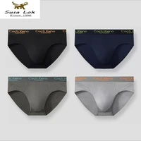 4 pcs mens underwear pure cotton men briefs plus size male waist triangle breathable soft sex high elastic