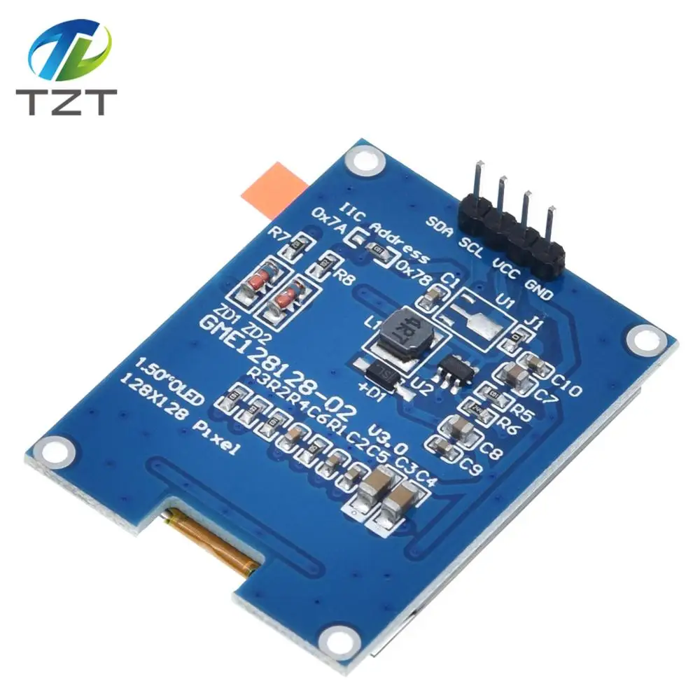 Новый экран OLED 1 5 дюйма 128x128 высококачественный продукт для Raspberry Pi STM32 Arduino |
