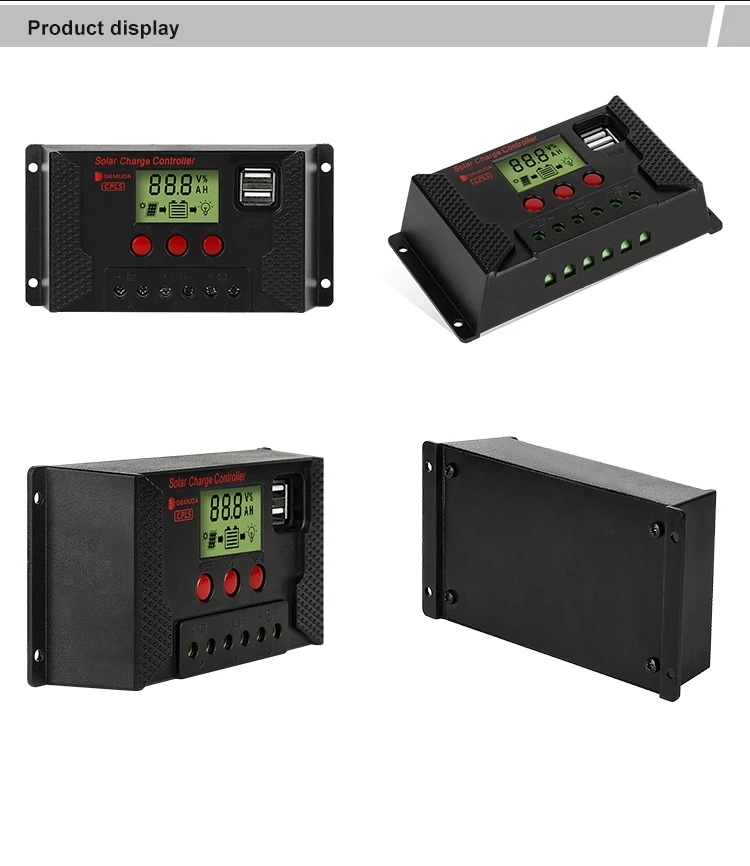 12v/24v солнечная зарядка для Домашний Светильник набор 10A LCD Солнечная r и