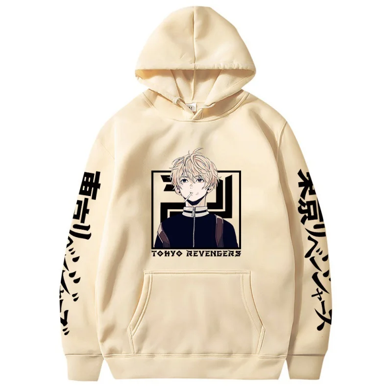 

Hot Anime Hoodie Tokyo Revengers Logo Hoodies Hip Hop Casual Loose Mikey Print Graphic Sweatshirts Unisex Tops Man