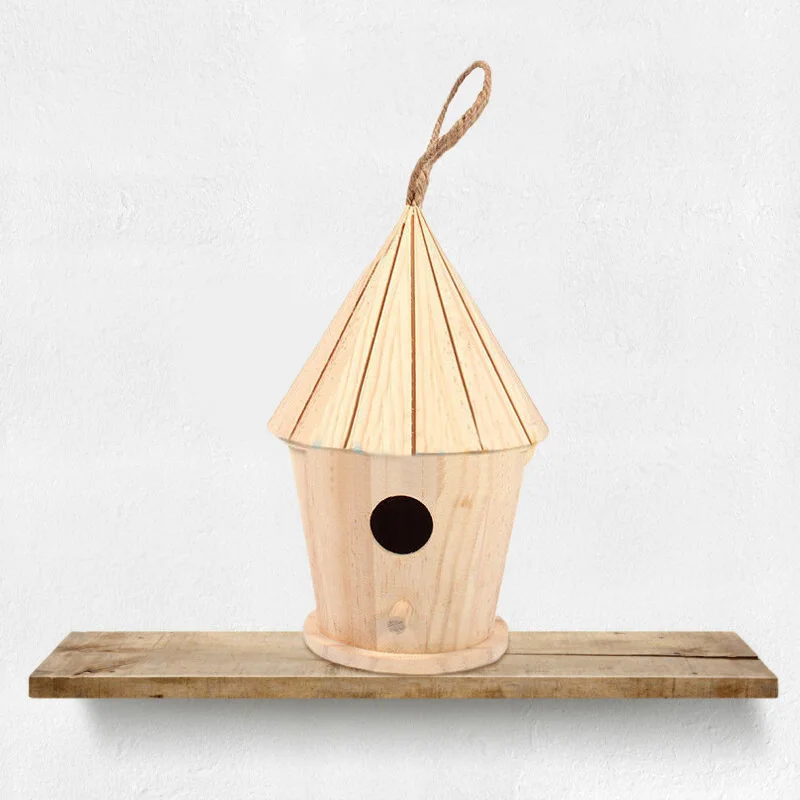 Деревянный дом птица подвесное гнездо коробка для птиц домашнего декора сада 14x8 5