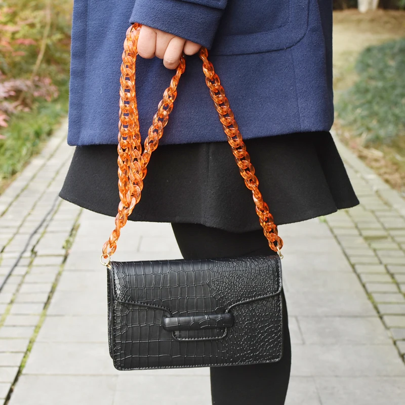 Цепочка из смолы в виде рыбьей кости цепочка акрила для сумок ремешок на плечо