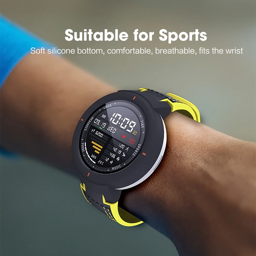 SIKAI силиконовый кожаный ремешок для часов Huami Xiaomi Amazfit Verge 3 lite часы высококачественный ремешок сменный Браслет для Huami 3