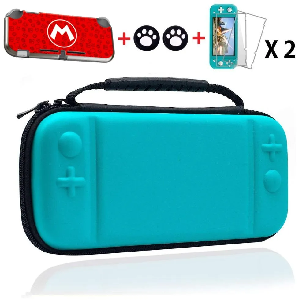 Сумка для переноски Nintendo Switch Lite с 2 слотами хранения игровых карт и закаленной