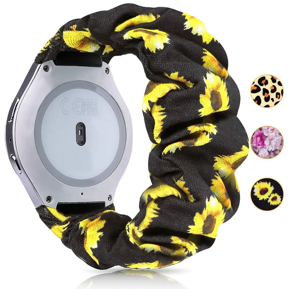 

Scrunchie Strap for Samsung Gear S3 Frontier band 20/22mm bracelet Huawei watch GT/2 strap 46 mm Galaxy watch 46mm/42mm/active 2