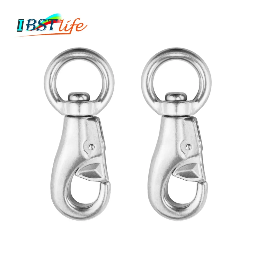 

2X Stainless Steel 304 Swivel Snap Hook Snap Shackle 1000Lb Capacity Rated Indoor Outdoor Hanging Hammock boat rigging hardware