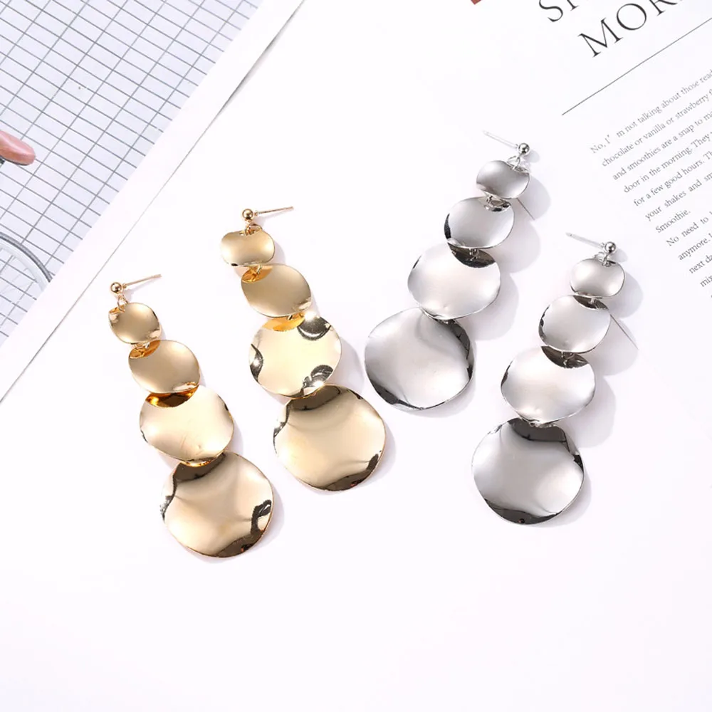 Серьги в европейском и американском стиле Преувеличенные круглые серьги