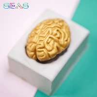 3d brain silicone fondant mold for baking cake decorating tools cake resin molds kitchen baking accessories