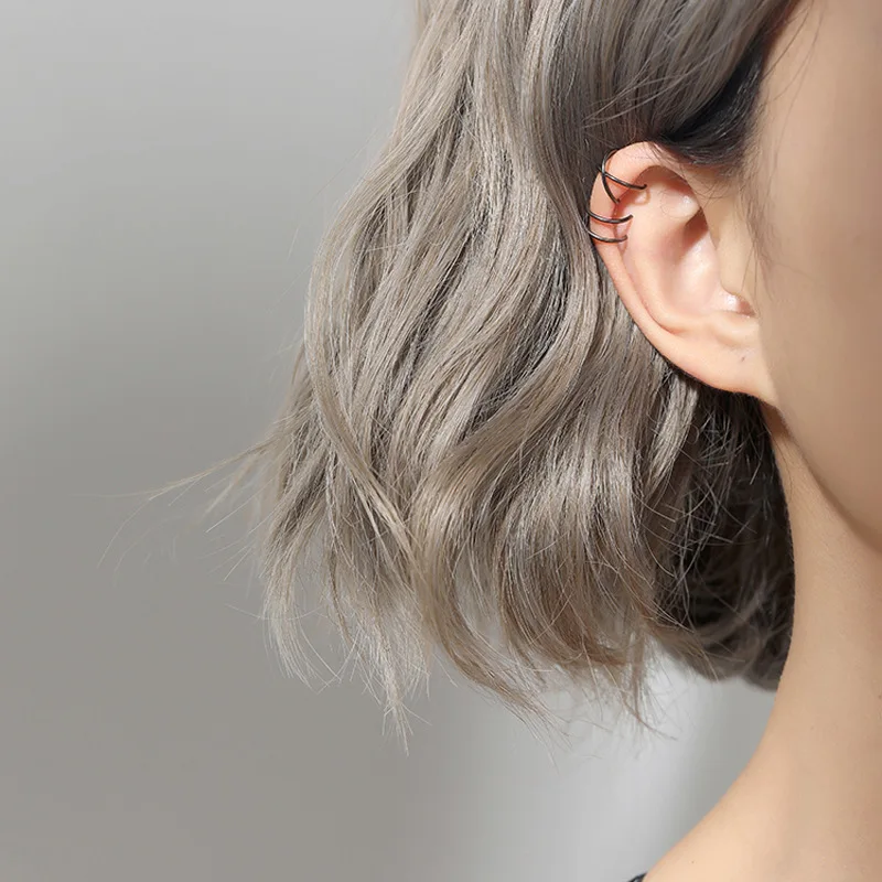 Женские и мужские двухслойные сережки в стиле панк из стерлингового серебра 925