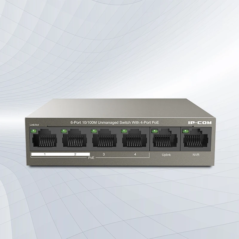 IPCOM F1106P-4-63W 6 Порты и разъёмы Poe коммутатора Ethernet сетевой коммутатор 10/100 Мбит