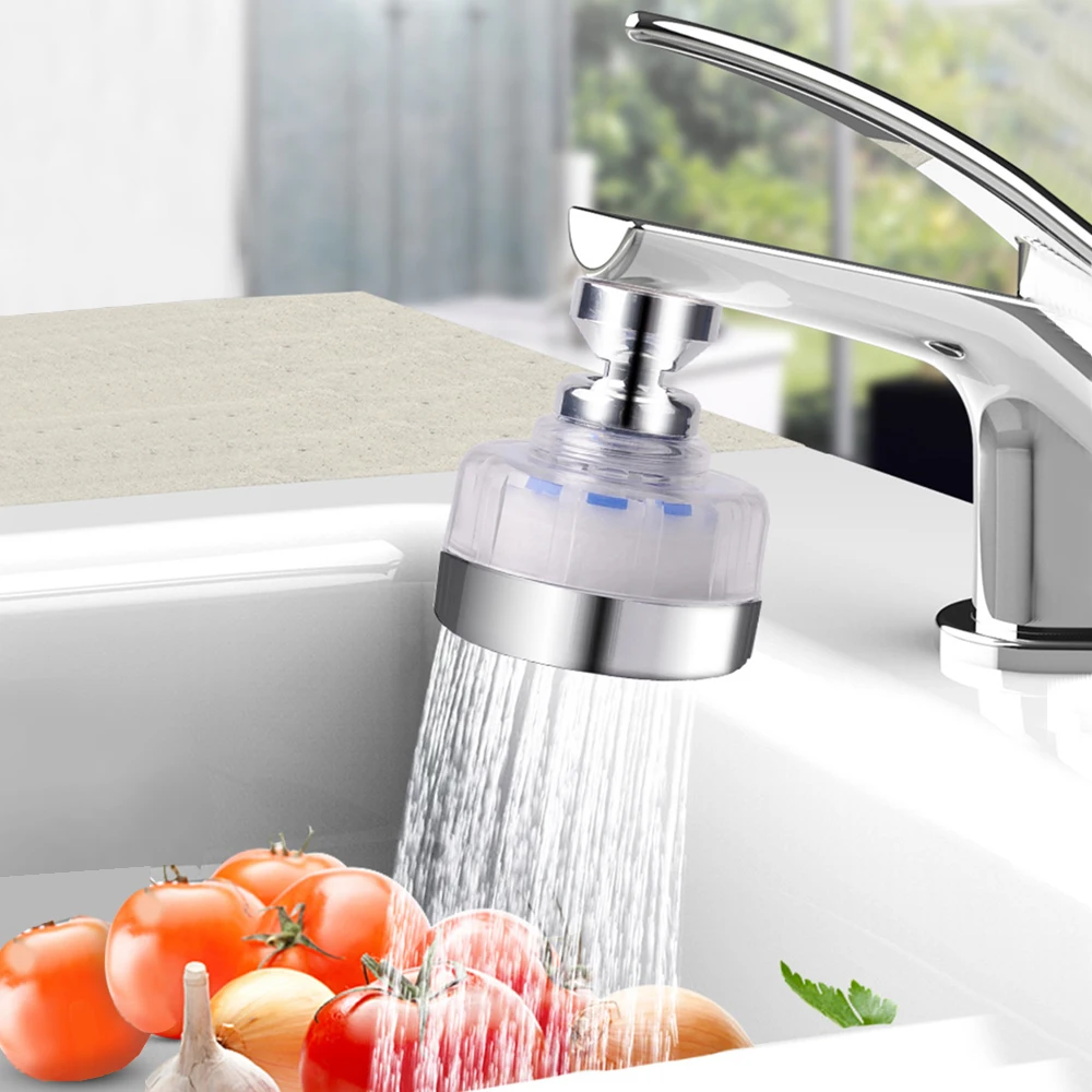 

Kitchen Faucet 360 Degree Rotation Stream Sprayer Stainless Steel Connector Splash Proof Filter Tap Sink Household Accessories