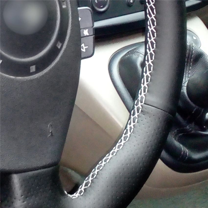 MEWANT черный чехол рулевого колеса автомобиля из искусственной кожи для Renault Megane 2