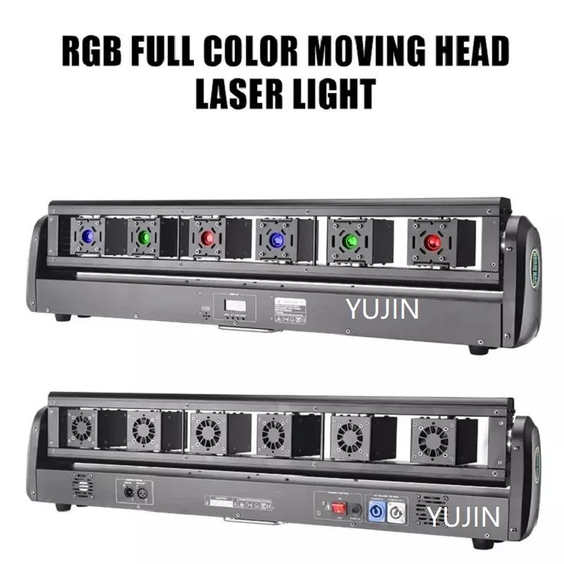 2 шт./лот rgb dj диско этапа лазерный луч 3W 6 глаза полноцветный жира сценический