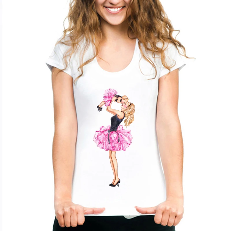 Женская футболка Maycaur в стиле Харадзюку с надписью супер мама белая принтом Мама