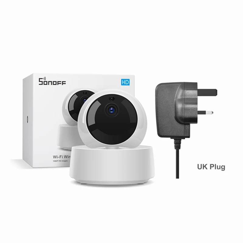 UK PLUG SONOFF GK-200MP2-B, умная Мини Wifi камера, беспроводная, 1080 P, HD IP камера, 360 IR, ночное видение, детский монитор, камера наблюдения s - Цвет: UK PLUG