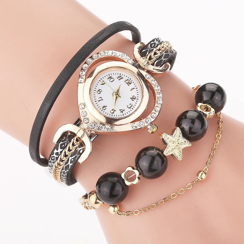 

Vintage Women Watches Luxury Magnet Buckle Flower Rhinestone Watch Ladies Quartz Wrist Watch Bracelet Set Relogio Feminino