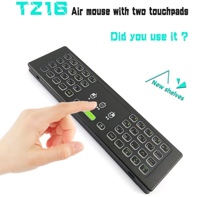 Ручной TZ16 Air Mouse 2 4 GHz беспроводной двухсторонний обучающий датчик Gyro Touchpad