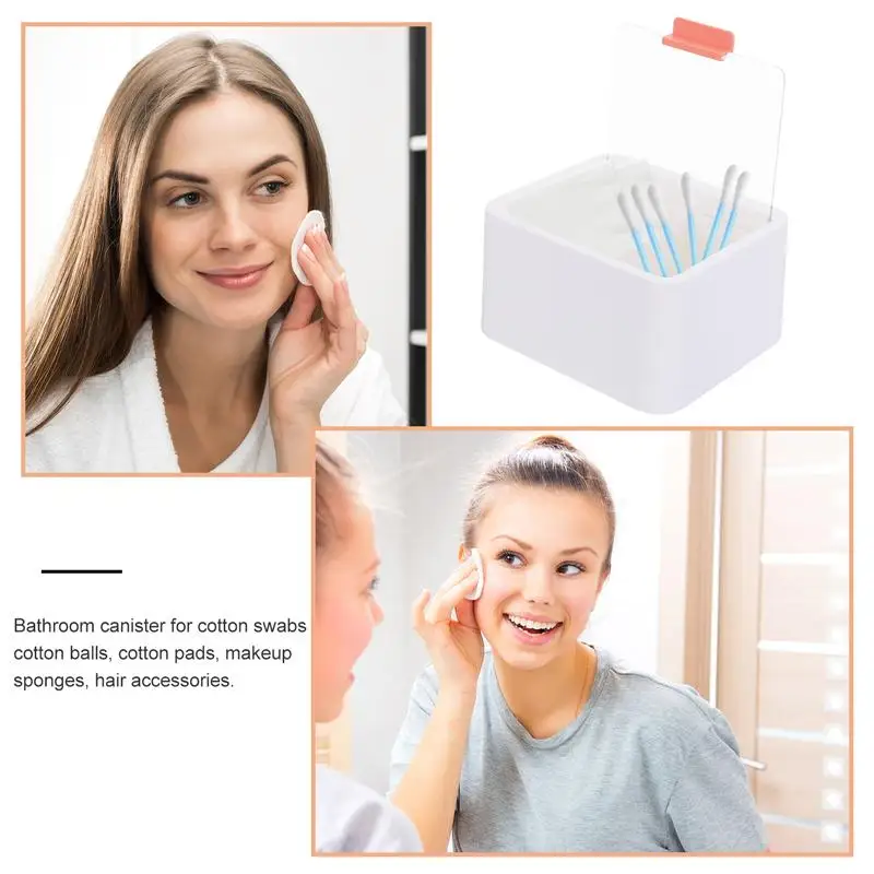 

2 Slot Plastic Storage Organizer Portable Container Box for Cotton Swabs