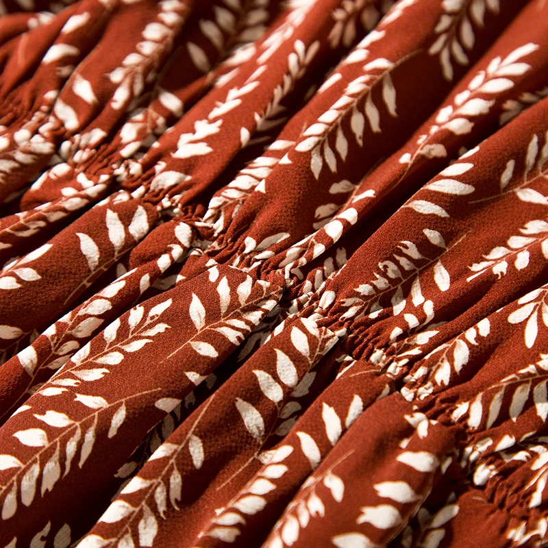 

JRYYT Spring Ruffles High Waist Dress Women Floral Long Sleeve A-Line Dress Women Casual O-neck Reched Chiffon Mini Dress Female