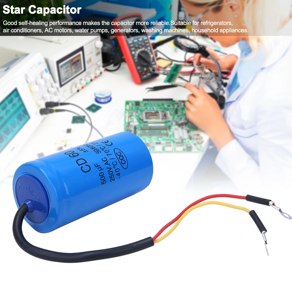 Конденсатор CD60 250 в 100/150/200/300/500/600 мкФ подходит для холодильников кондиционеры