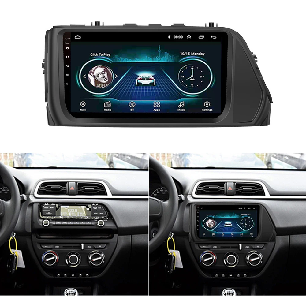 Для Hyundai Verna 2018 2 DIN 9 дюймов Android 8 1 Автомобильный мультимедийный плеер gps навигация