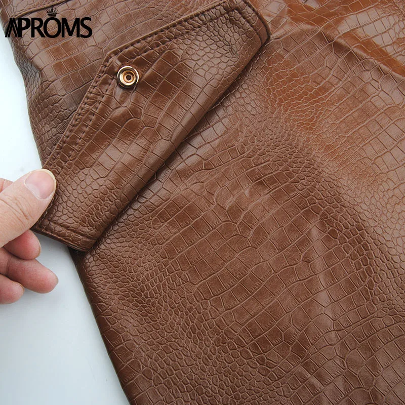 Aproms винтажное короткое платье из искусственной кожи с животным принтом женские