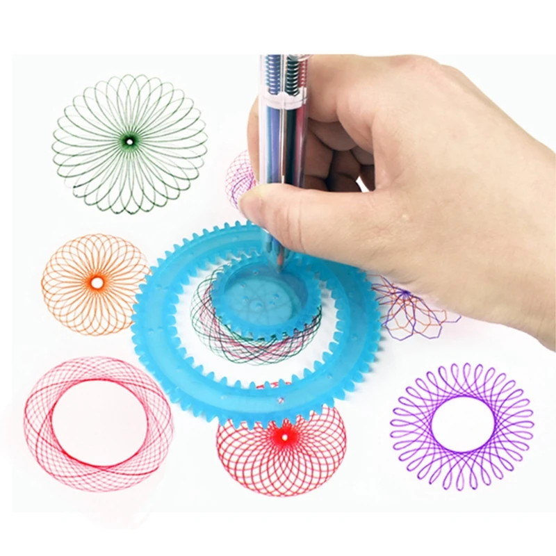 

Kids Drawing Practice Ruler with Hollow Design for Kids Preschool Toy Plastic Multiple Shape Ruler