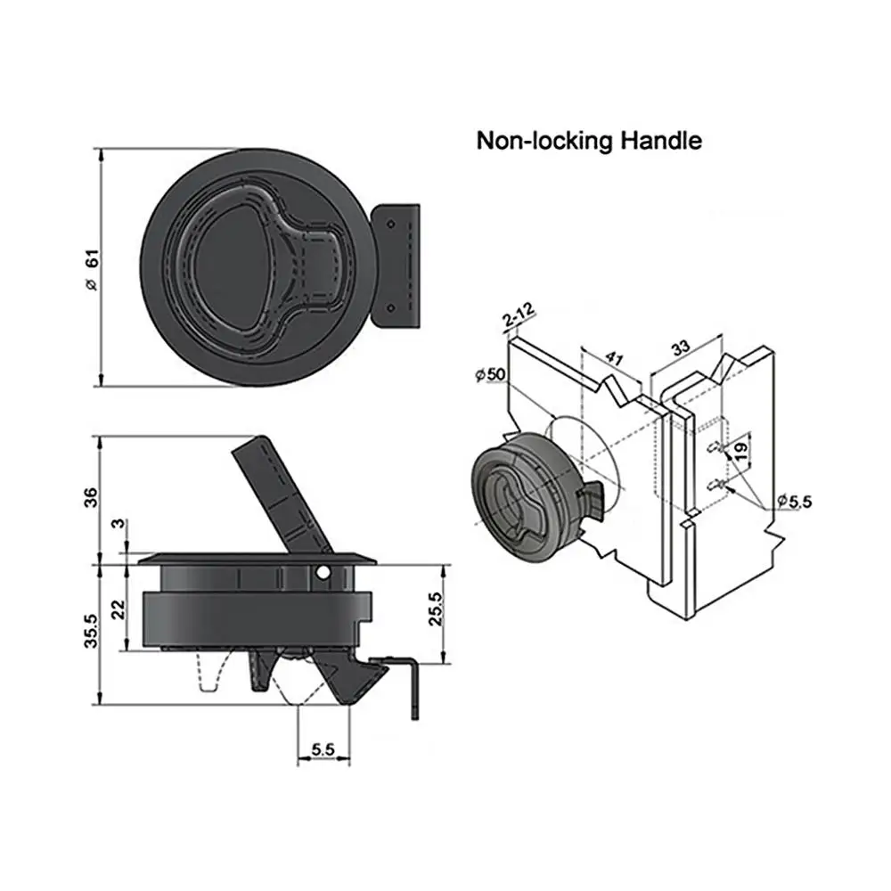 

Marine Grade 316 Stainless Steel Without Key Flush Boat Latch Slam Lift Handle Deck Latch Mirror Polish Fittings Hardware Parts