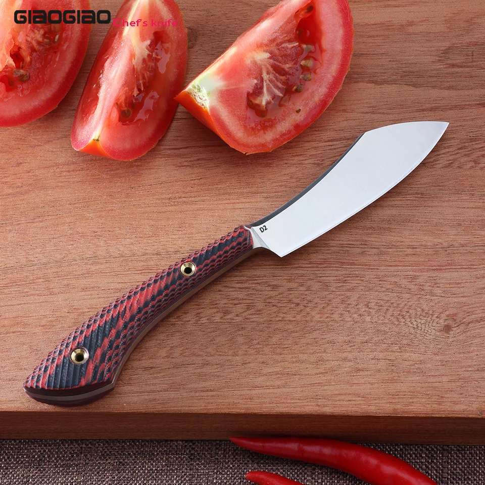 GIAOGIAO 3'' Peeling Knife D2 Steel Blade G10 Handle Mini Chef Barbecue Cleaver Daily Paring Knives Kitchen Bar DIY Tools EDC | Дом и
