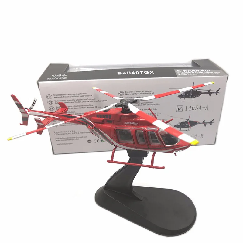 Red 1/72 колокольчик 407GX вертолет высокой симуляции ВВС модель классическое литье под давлением сплав Fighter funs коллекция или украшения детей - Цвет: Red