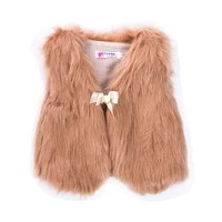 new toddler baby girls kids winter faux fur vest waistcoat sleeveless solid bowknot belt warm coat outwear warm jacket