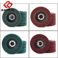 5inch 125mm nylon fiber flap polishing wheel non woven grinding disc metal abrasive disks for woods cleaning manual power tools