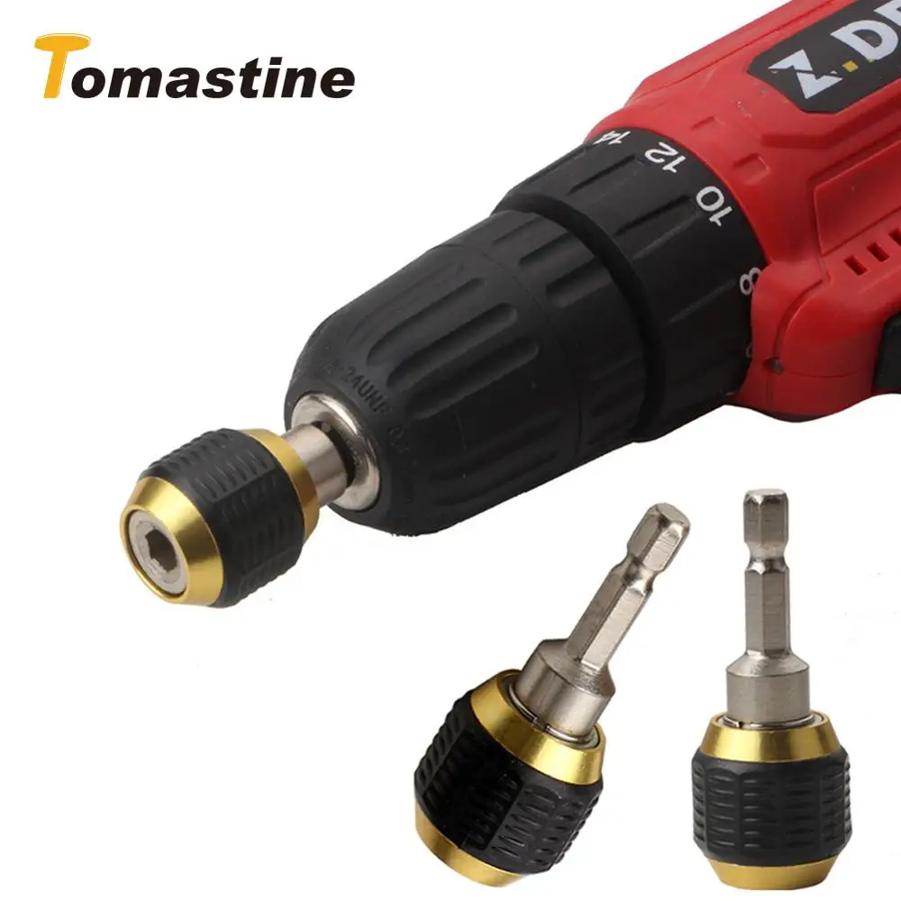 

1pcs Hex drill convertor Socket Adapter Nut Driver Sockets Impact 1/4 '' Hex Shank Drill Bits Quick Release Convertor Adapter