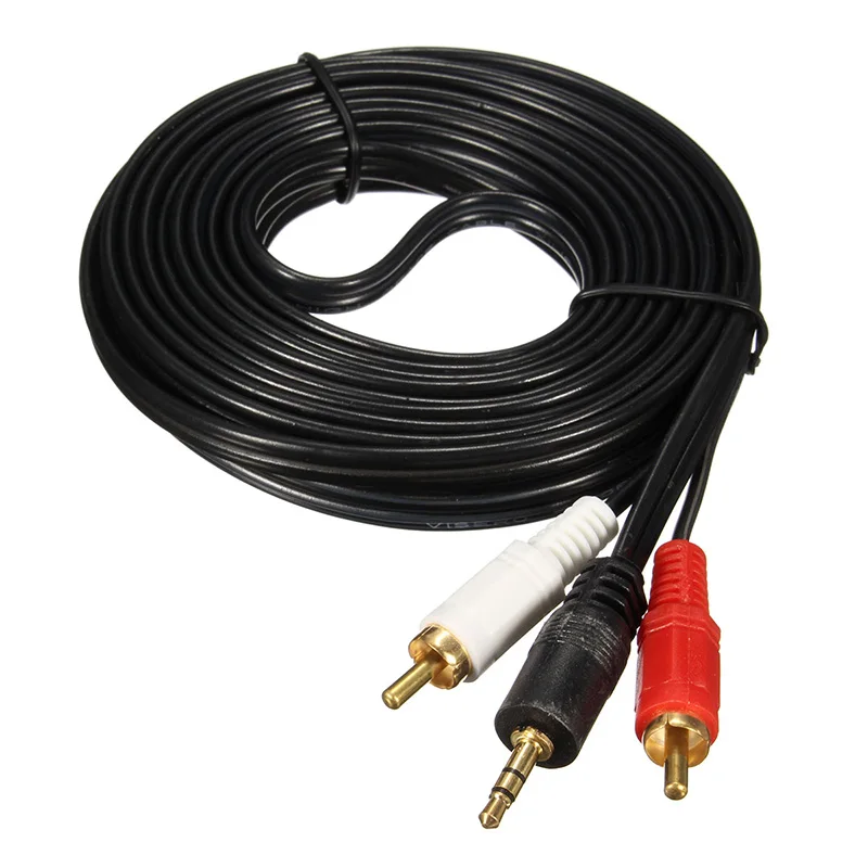 Кабель RCA SUOZUN аудиокабель 2RCA 3 5 разъем мм AUX кабель 1 м 2 для диджеев усилителей