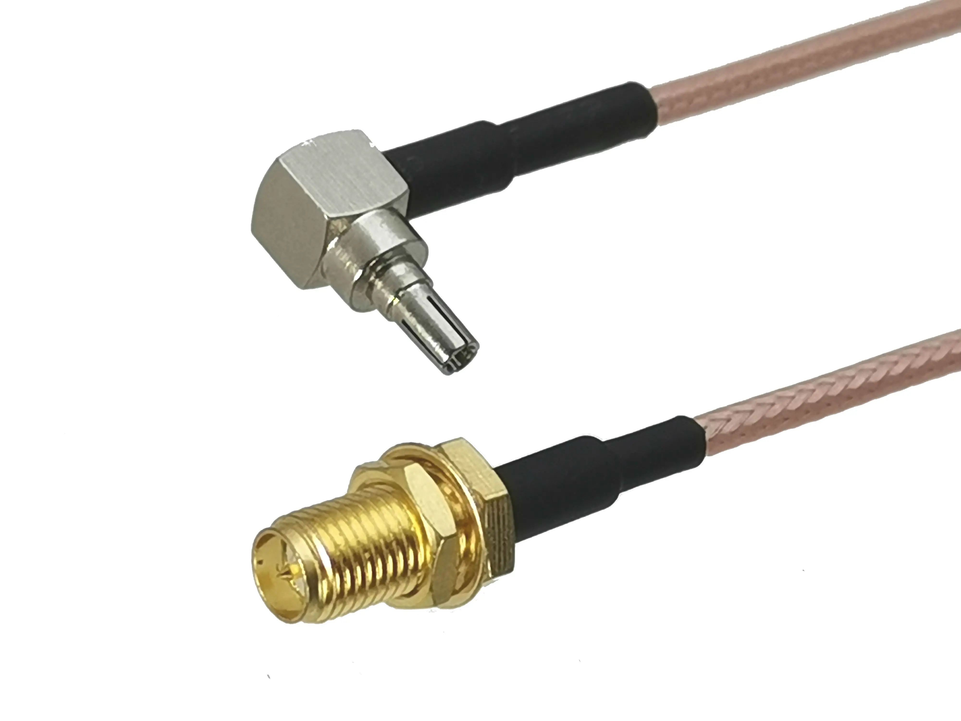 Переходник RG316 RP-SMA (гнездо) К CRC9 (штекер) Прямоугольный коаксиальный разъем гибкий