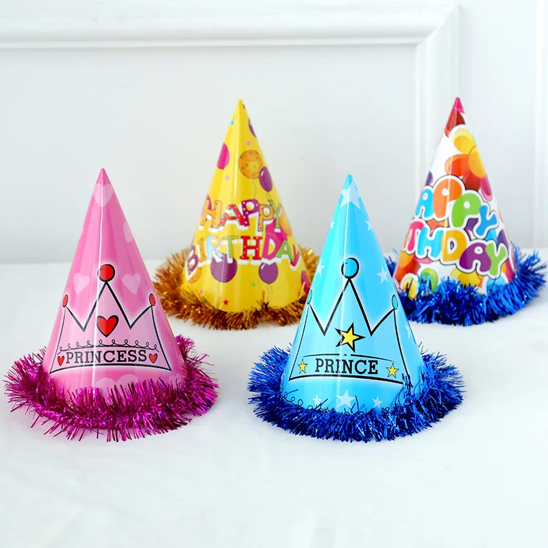 

Wedding Decoration 20PCS Birthday Hat Children Adult One Year Old Paper Crown Hat Party Hat Party Dress Up Supplies Cake