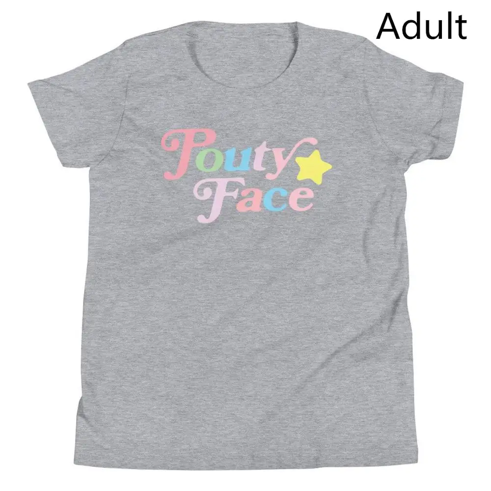 Camiseta con estampado de cara para padres e hijos, camiseta de manga corta para j&oacute;venes, Tops de algod&oacute;n a la moda para adultos/ni&ntilde;os, ropa de calle de verano-5
