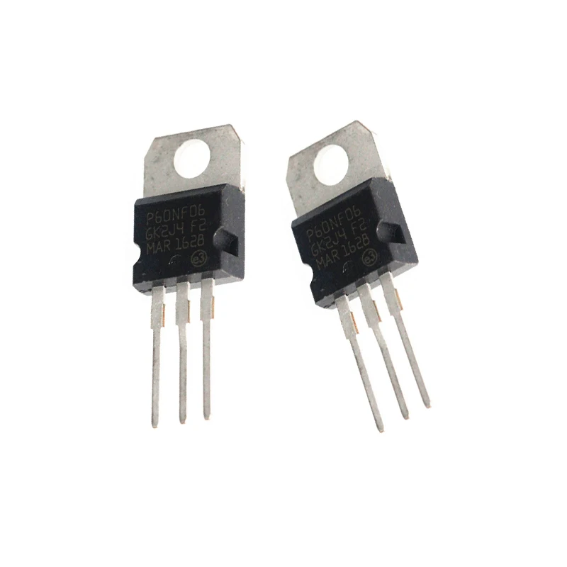 10PCS/LOT STP60NF06 P60NF06 60A 60V 60N06 60NF06 TO-220 TO220 Transistor MOSFET New Original Good Quality Chipset