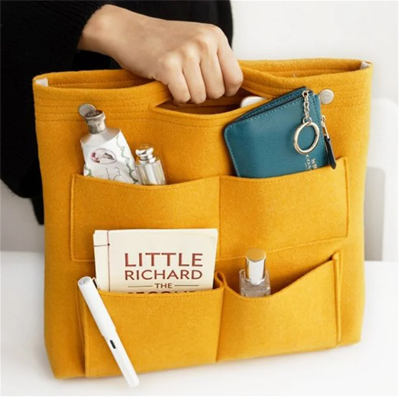 

Makeup Cosmetic Bag Multi-function Insert Purse Organizer Multi Pocket In Bag Organizer Large Capacity Multi-color Optional