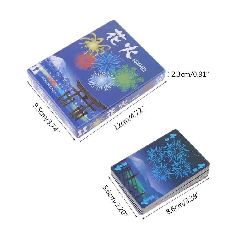 

HANABI Board Game 2-5 Players Cards Games Easy To Play Funny Game for Party/Family Parent-Child Game Acreative Exciting New