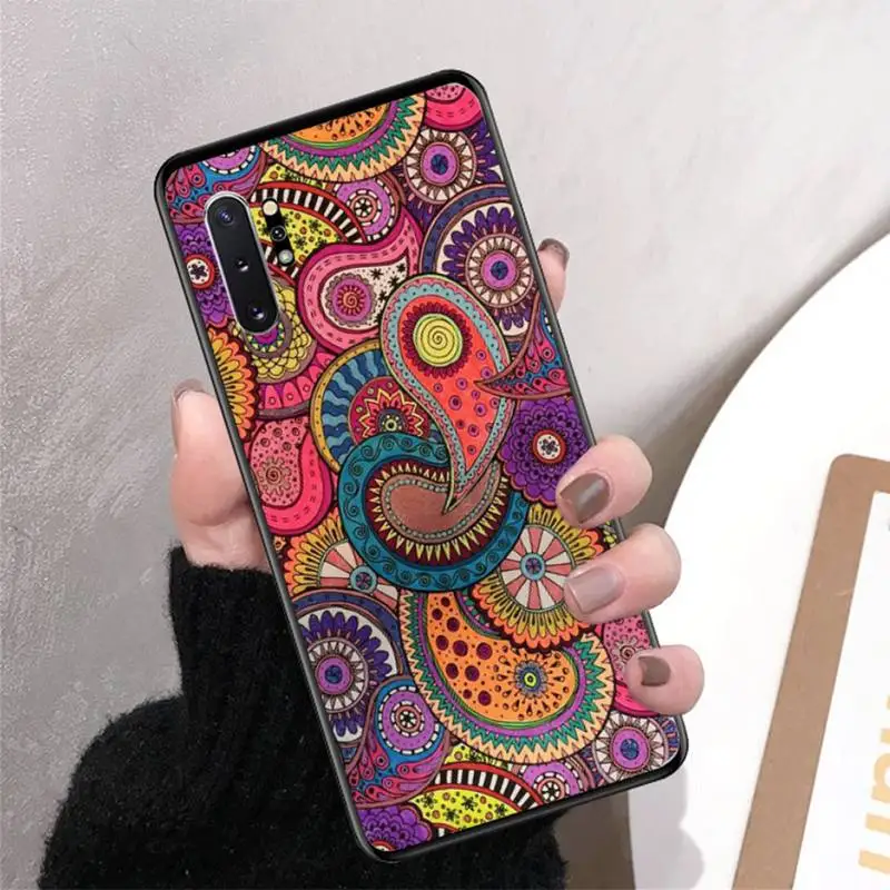 Чехол для телефона с цветком Мандала в стиле ретро Samsung Note 5 7 8 9 10 20 pro plus lite ultra A21 12 72