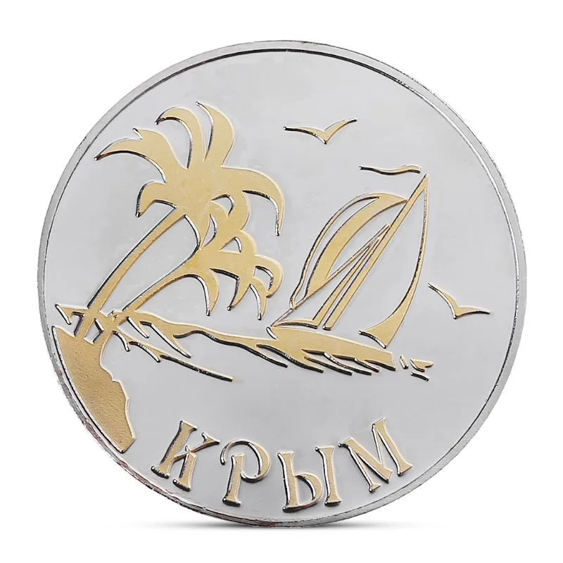 

Ukraine Crimea Bicolor Collection Specie World Architecture Art Award-winning Commemorative Coin Palace Gold and Silver Badge