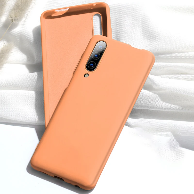 Мягкий жидкий силиконовый чехол для huawei Honor 8X 9X Global HONOR 10i 20 Pro 20s 10 Lite 8A 8S 9 8 V10 V20 тонкий силиконовый чехол - Цвет: Оранжевый