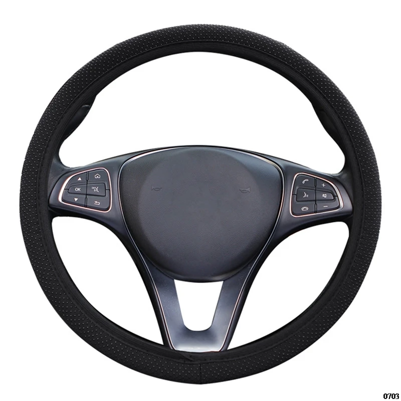 

Anti-slip Massage Particles Car Steering Wheel Cover Without Inner Ring Elastic Elastic Grip Black Auto Steelring Wheel Decor