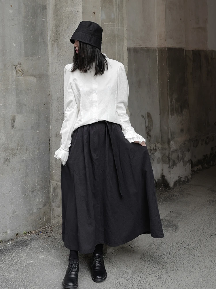 Женская свободная юбка-трапеция yoji Yamamoto в японском стиле самодельная юбка