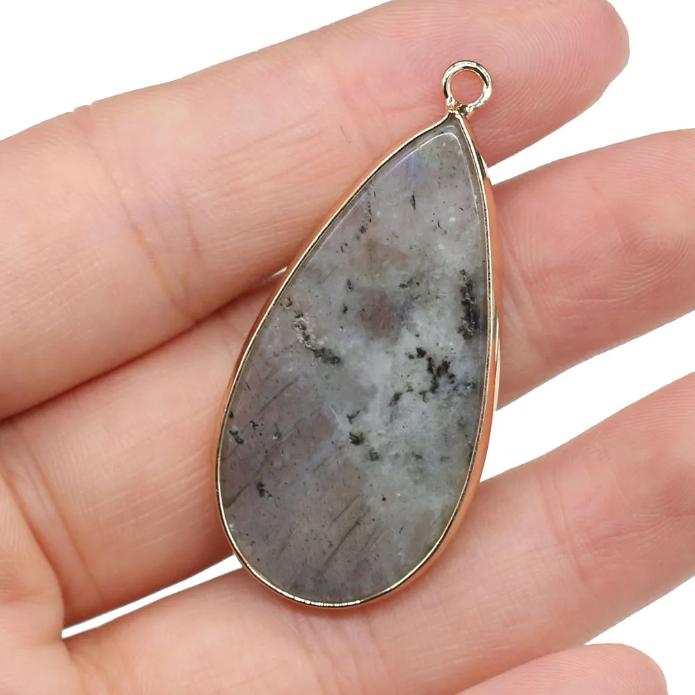 Подвеска-Амазонит в форме капли из натурального камня подвеска сделай сам с